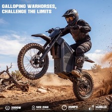 3000W Peak Electric Dirt Bike 48V 21Ah Electric bike 35Mph Motorcycle for Adults