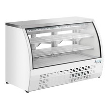 64" White Curved Glass Refrigerated Deli Case