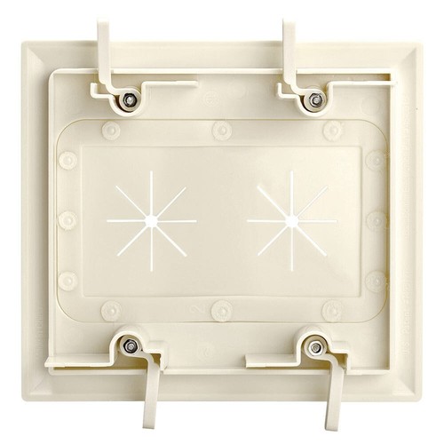 4 Pack 2-Gang Split Wall Plate with Flexible Opening Almond Cable Pass Faceplate - Afbeelding 3 van 3