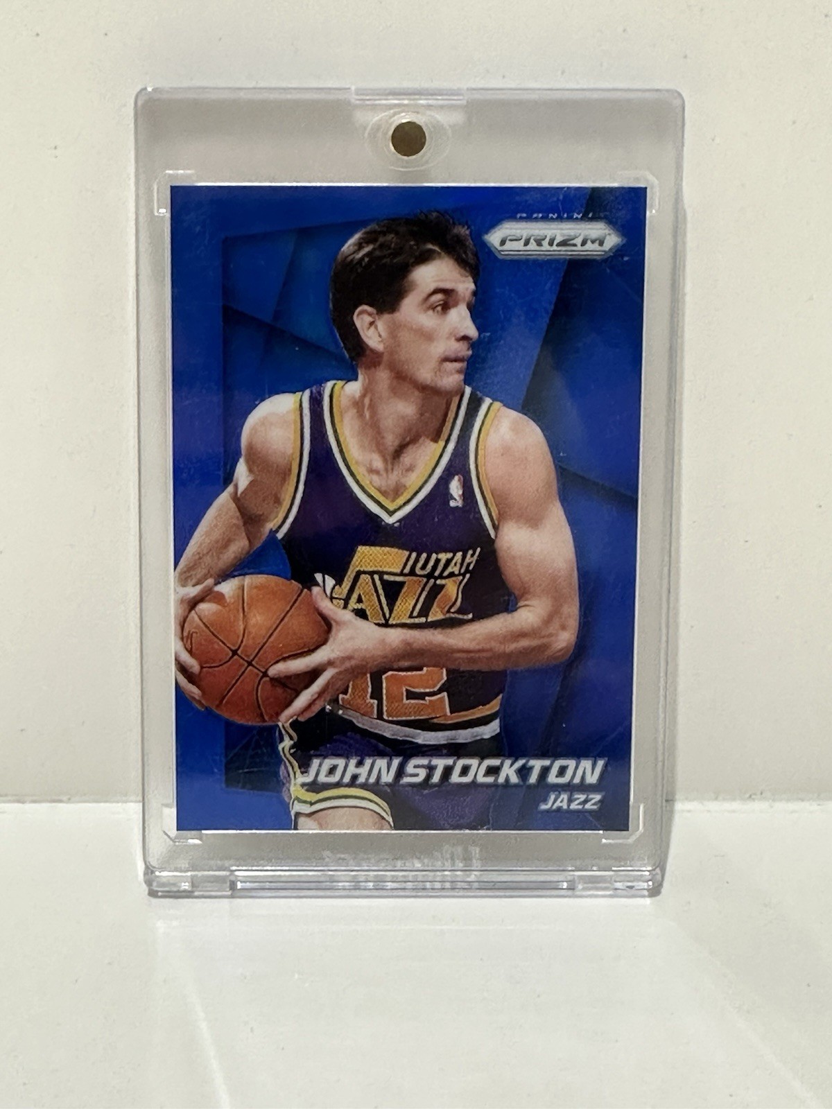 2014-15 Panini Prizm - John Stockton #154 Blue Prizm /99