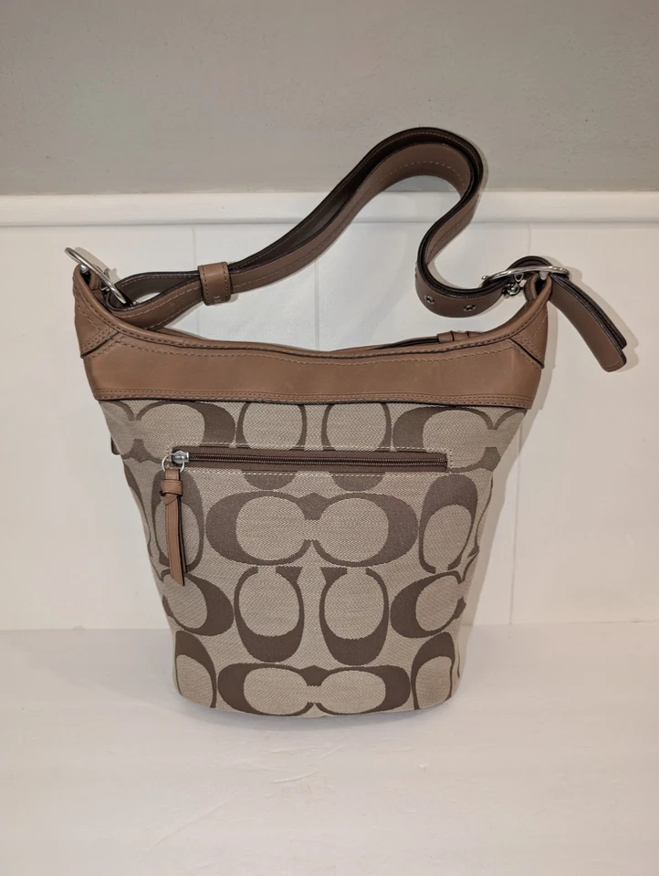 Bolso Cubo Soho Y2K Vintage Coach Signature Monograma Lona F13358 Foto 2 de 4