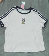 Disney Daisy Duck Pink T Shirt w/ Blue Trim Size Large - NWT