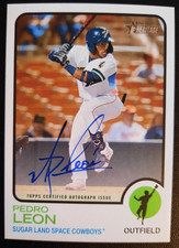 2022 Topps Heritage MLB Minor Leagues PEDRO LEON On Card Auto Astros Phillies