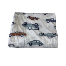 Aden Anais Muslin Swaddle Blanket Cars Print Multicolor Excellent Rare