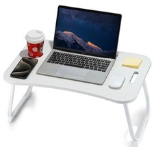 Laptop Bed Desk, Foldable Lap Table, Portable Study Table, Laptop Stand with ...