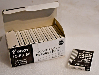 Pilot Parallel Calligraphy Pen Cartridge Ink Refills Handwriting 13 Boxes of 6