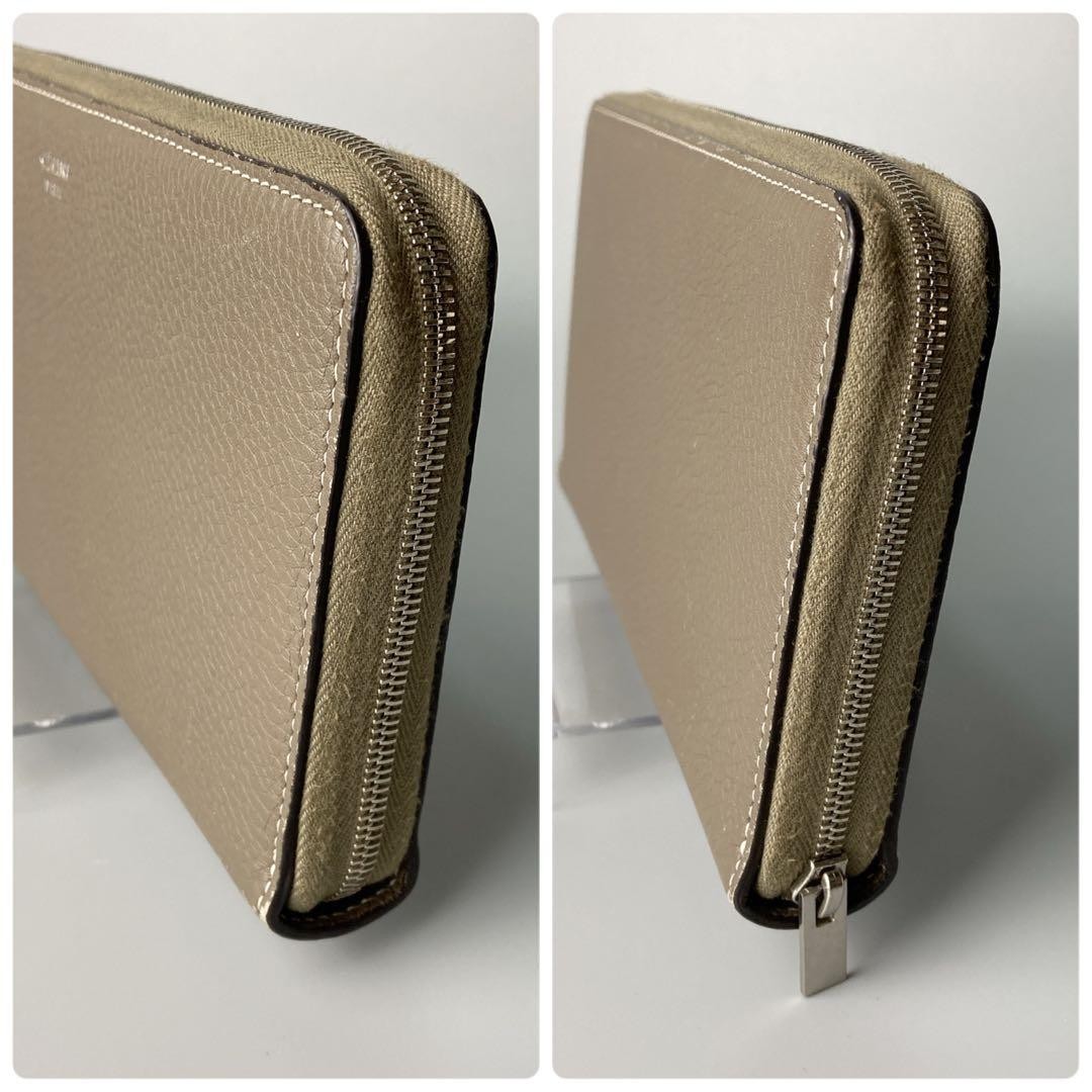 CELINE Multi-Function Large Wallet Beige Leather … - image 4