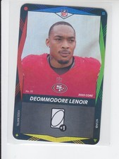 2025 NFL UNO Elite Football DEOMMODORE LENOIR WILD Card SSP 49ers #111 RARE