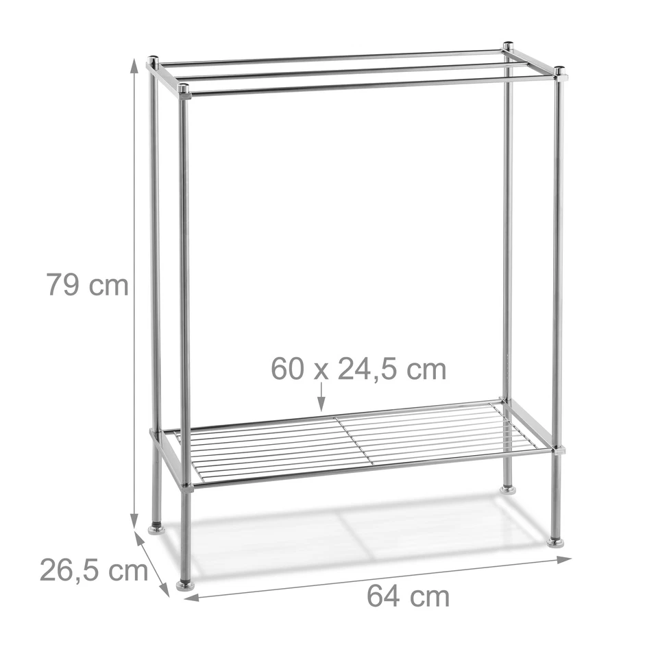 Portasciugamani Supporto per asciugamani Piantana portasalviette Antiruggine - Immagine 4 di 4