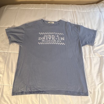 Mainstay Men's Blue Graphic John's Drive-In Montauk NY Cotton T-Shirt XL