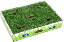 Grass Patch Hunting Box Interactive Indoor Cat Toy W/ Faux Grass  3 Jingle