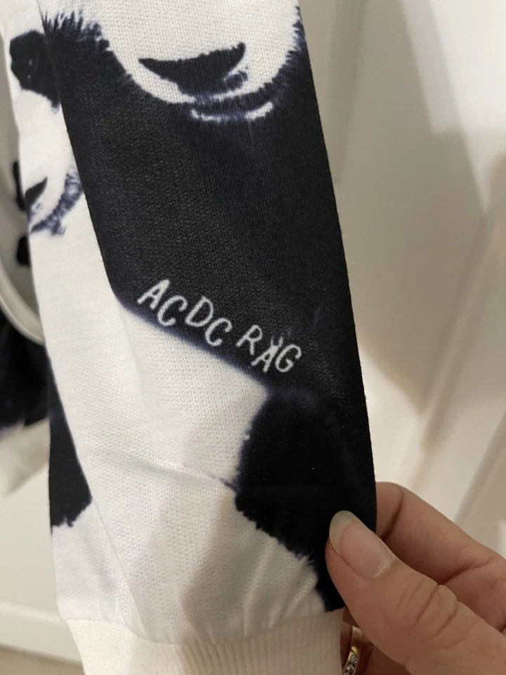 NUEVO CON ETIQUETAS ACDC Rag Harajuku Panda Sudadera con Capucha Gran Tamaño Japón Unisex Juegos con disfraces Foto 3 de 4