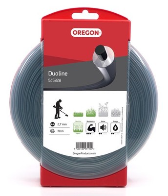 Oregon Trimmerfaden 2,7mm x 140m Duoline gelb für Rasentrimmer Mähfaden Spule