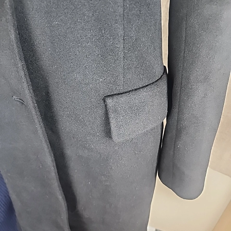 Fleurette Women’s 100% Cashmere Long Full Length Black Coat Size 2 - Image 4 of 4