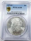 1879-O Morgan Silver Dollar $1 PCGS AU58