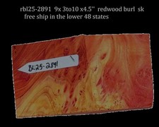 Redwood Burl Block  Turning block  Craft Wood  RBL25-2891