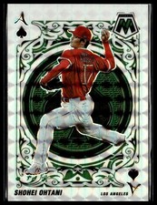 2022 Panini Mosaic Aces A-2 Shohei Ohtani Los Angeles Angels Green Parallel