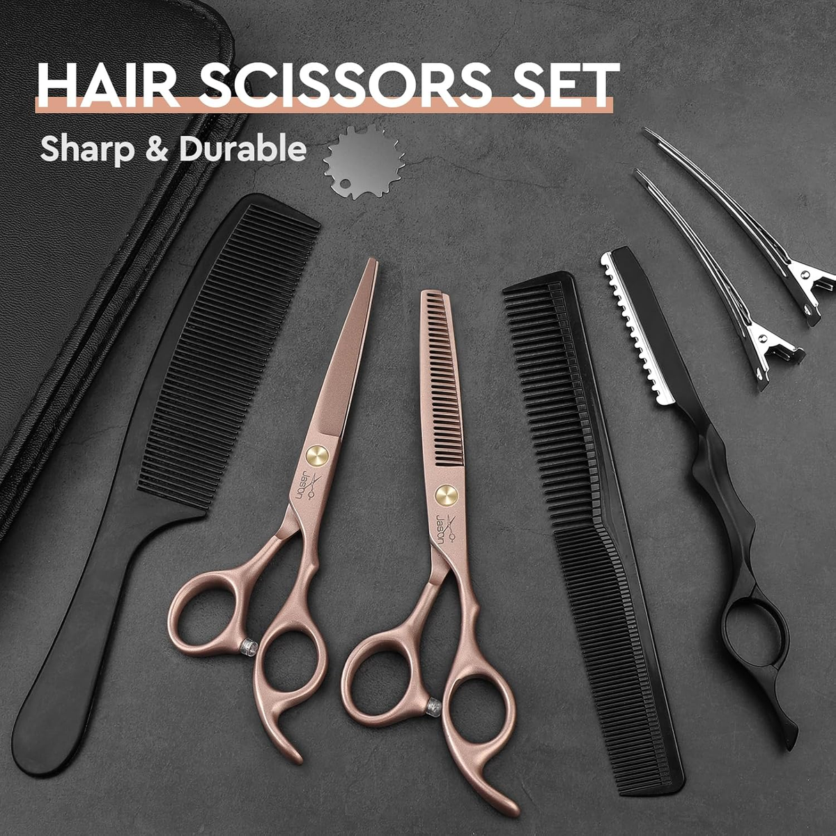 Professional 10-Piece Haircut Scissors Set - 6.7