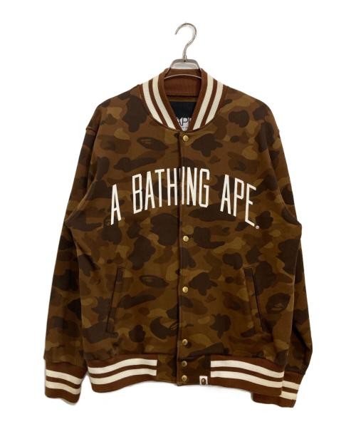 A Bathing Ape Camo Sweatshirt Stadium Jacket Men's Size L