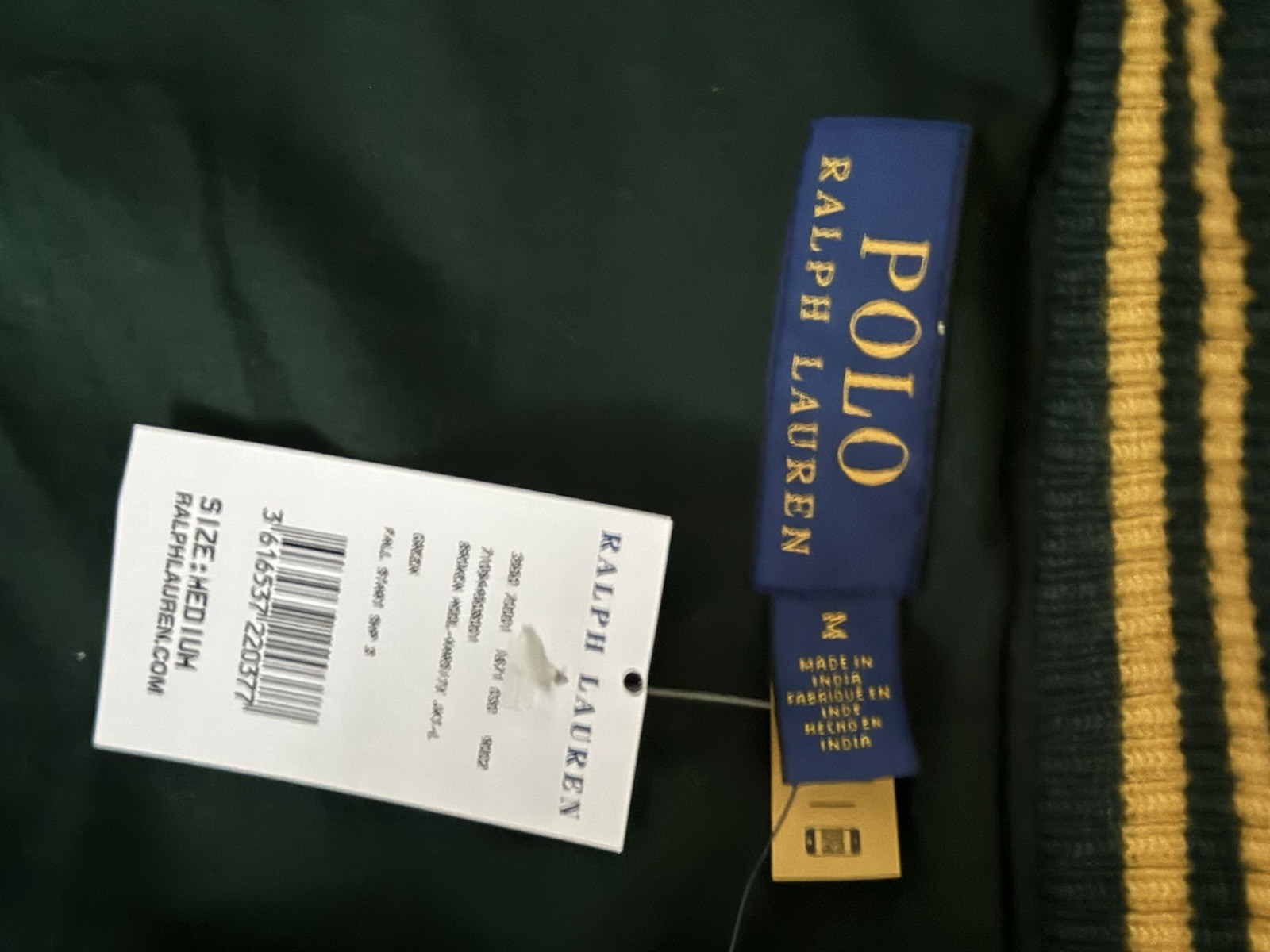 POLO RALPH LAUREN ICONIC LETTERMAN VARSITY LEATHER JACKET, MEDIUM, RRP£1200, NEW image 3