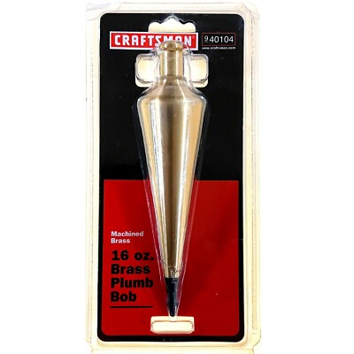 940104 Craftsman Machined Brass 16 oz. Plumb Bob, 015812401044