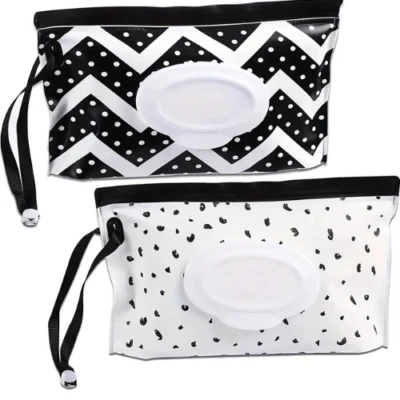 2pcs Reusable Wet Wipes Holder Bag, Travel Tissue Box for Home & Holiday Uk