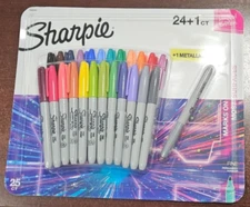 Original Sharpie Permanent Fine Point Marker 24 Assorted Colors Water Resistant