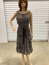 Sandra Darren Brown Polka Dot Dress Size 12