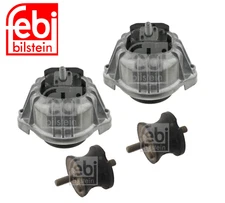 Engine Motor Mount Hydraulic + Transmission Mount 4pcs Original Febi for BMW
