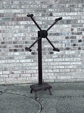 Vintage Antique Primitive Yarn Wheel Winder Wood Rustic Decor or Use 27" Diam