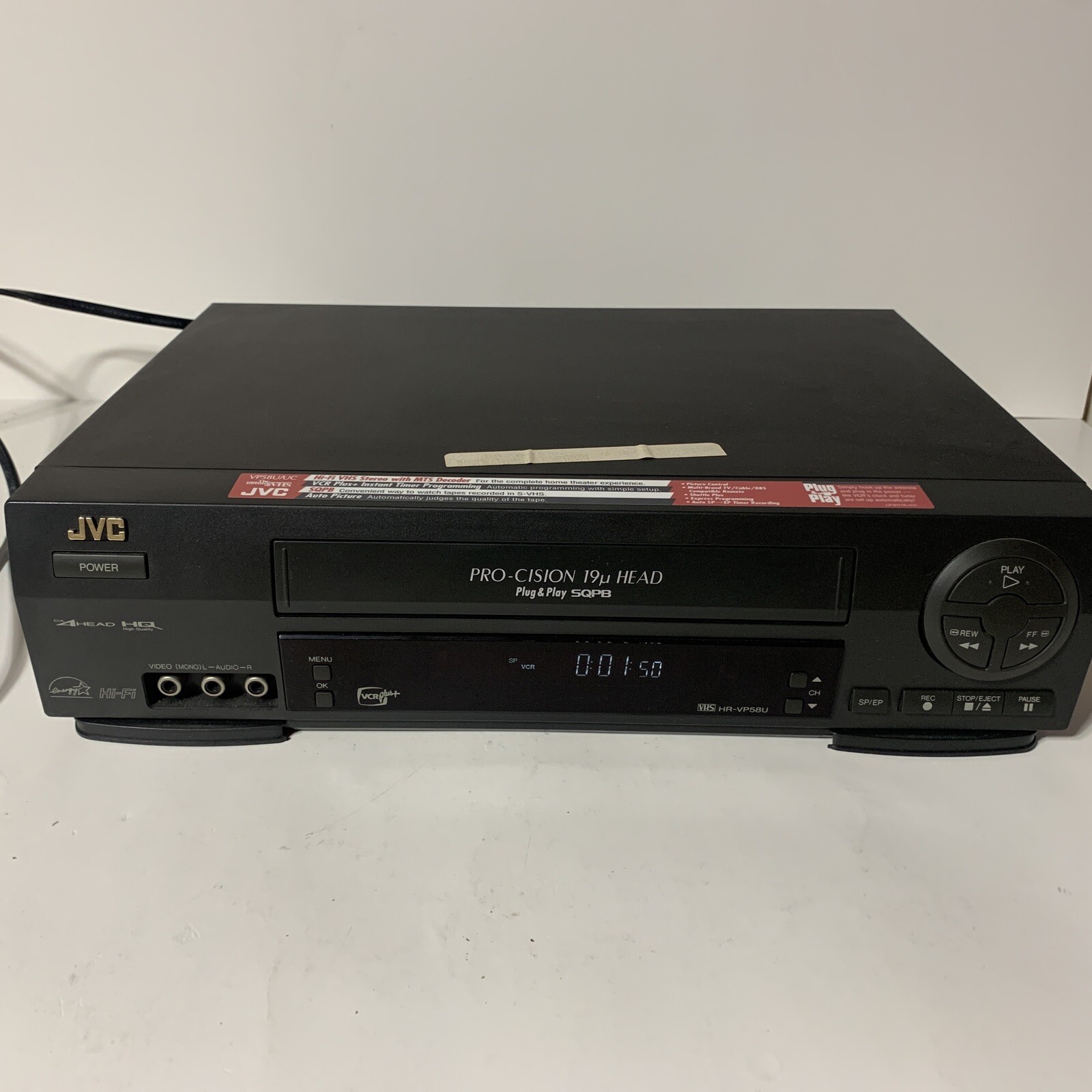 JVC HRVP58U ProCISION 19u Head VHS VCR Player Recorder Tested eBay