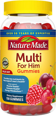 Nature Made Multi for Him Gummy, Multivitamin for Men for Energy, 150 Gummies