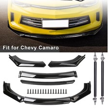 For Chevy Camaro Front Bumper Lip Spoiler Splitter Body Kit Glossy Black For Chevy Camaro Front Bumper Lip Spoiler Splitter Body Kit Glossy Black