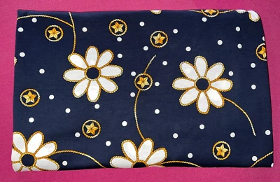 Tissu vintage jersey de coton fleurs larg 140 cm x H 135 cm réf C255 - Photo 1/4