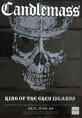 CANDLEMASS  King Of The Grey Promo Poster - gefaltet / folded - Sammlerstück 138
