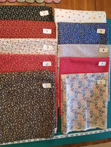 YOUR CHOICE: 1/4yd Calico tiny floral Apple PA Dutch Star cotton QUILTING Fabric