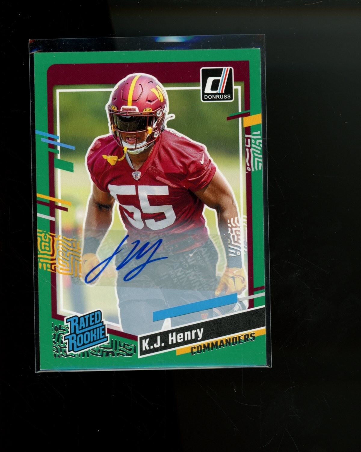 KJ Henry Panini Donruss #400 Autograph-Green