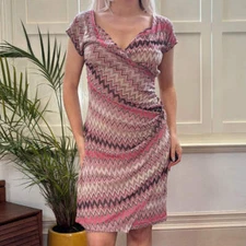 Simplicity Mini Dress - Small Pink Cotton Blend