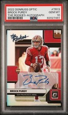 🔥🔥2022 Donruss Optic Brock Purdy The Rookies Auto #3/99 PSA GEM MINT 10! 🔥🔥