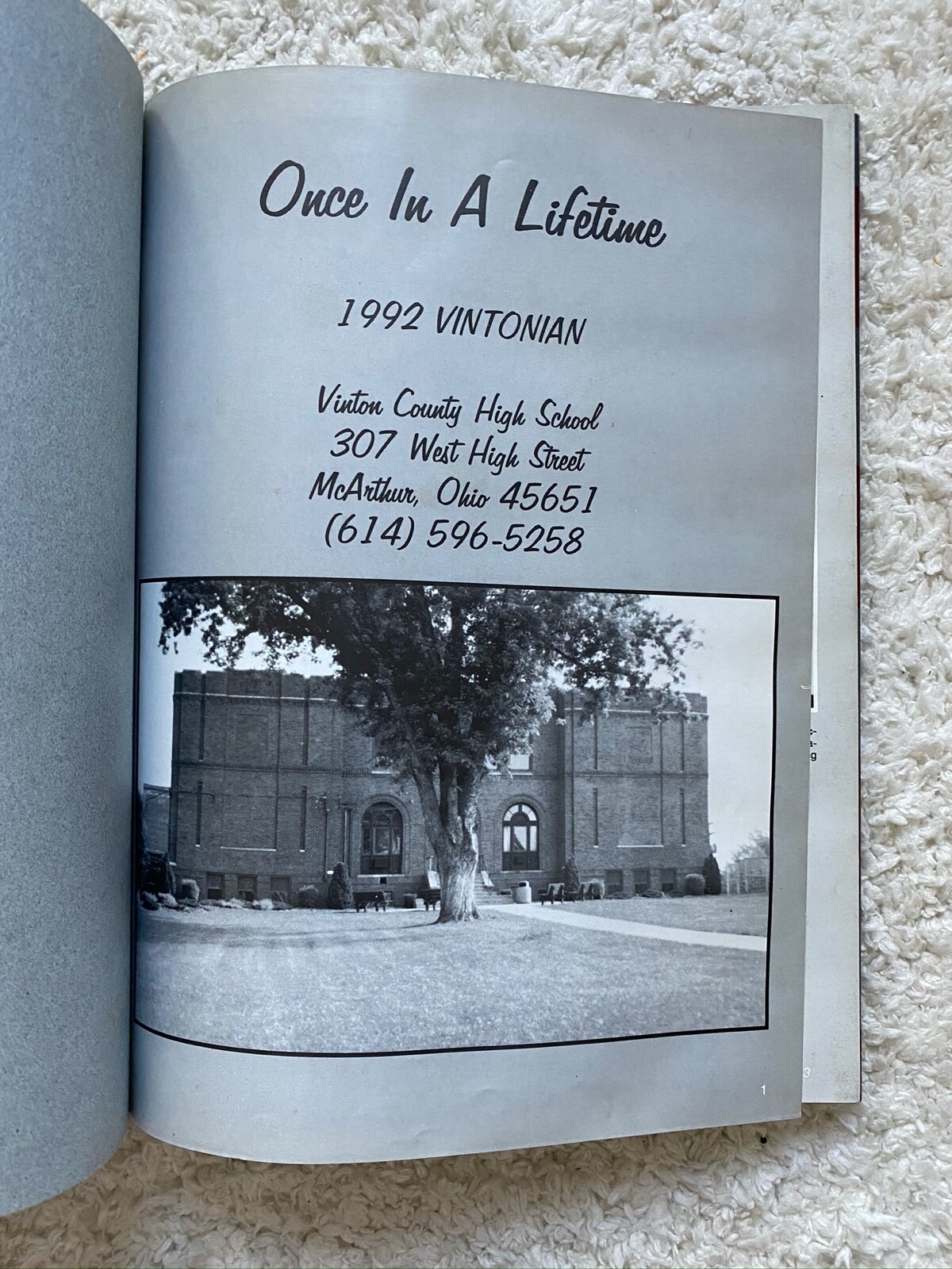 Vinton County High School Yearbook 1992 Once Upon a Time" McArthur