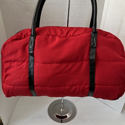 Red BEYONCE Heat Tote Shoulder Bag 18''x12'' EUC Strap Drop 9''