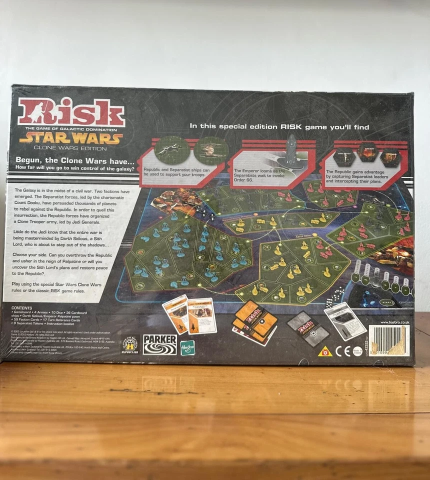 RISK Star Wars Clone Wars Edition Parker Hasbro 2005 New & Sealed  - Image 2 of 2