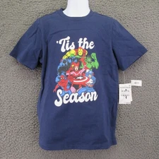 Tucker + Tate Marvel Holiday Boys T-Shirt Size 7 Navy Short Sleeve Graphic #4270