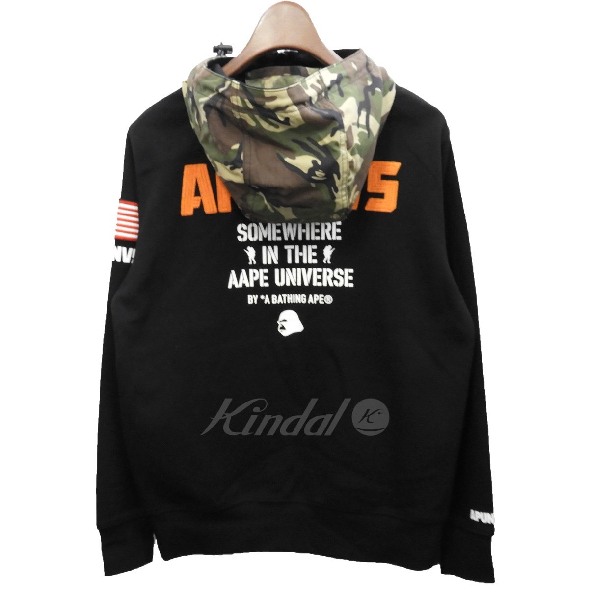 AAPE BY A BATHING APE AAPE REG HOODIE MENS Black S from Japan F/S
