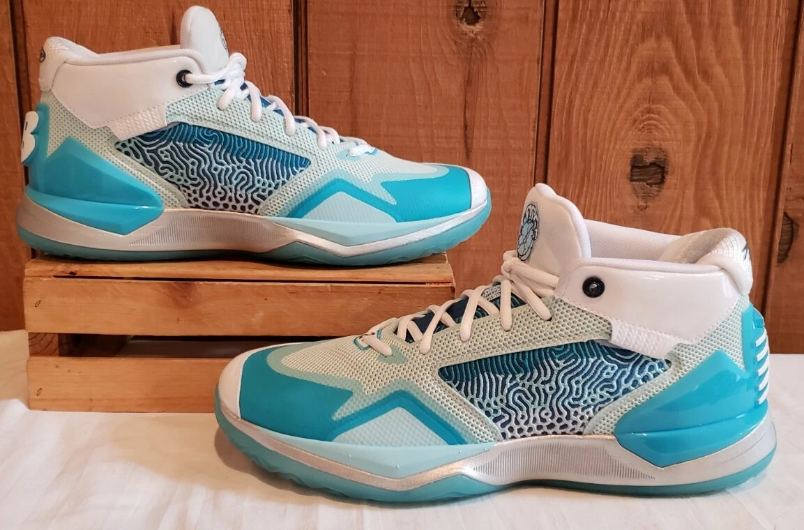 New Balance Christmas Kawhi Leonard Basketball Shoes White Blue Men Sz 11.5 M