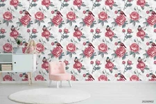 3D Floral Pattern Wallpaper Wall Mural Removable Self-adhesive Sticker4322