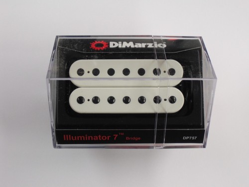 DiMarzio Illuminator 7 Saiten Brücke Humbucker weiß mit schwarzen Polen DP 757