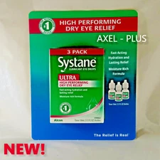 Systane ULTRA Lubricant Eye Drops 3 x 10 ML Bottles