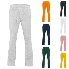 PJ MARK Men's Essential Slim Fit Flared Fleece Stacked Sweat Pants FP22614