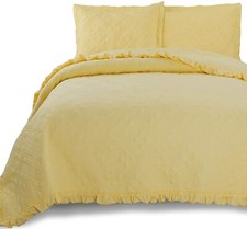 Kasentex Ultra Soft Bedding bedspread Quilt yellow King
